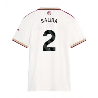 Billige Fotballdrakt Arsenal William Saliba #2 Replika Tredjedrakt Dame 2025-26 Kortermet